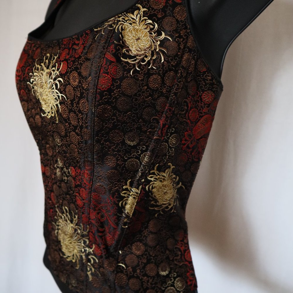 Gigi Clark Elegant Silk Bustier & Long Skirt Set - Picture 3 of 11